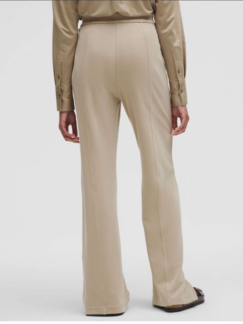 Lululemon cream softstream wide leg full length pants
